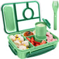 Bento Box Lunch Box Kids,Lunch Containers for Kids/Toddler,5 Compartments Bento Lunch Box for Kids with Sauce Vontainers,Microwave & Dishwasher & Freezer Safe,Bpa-Free(Blue)